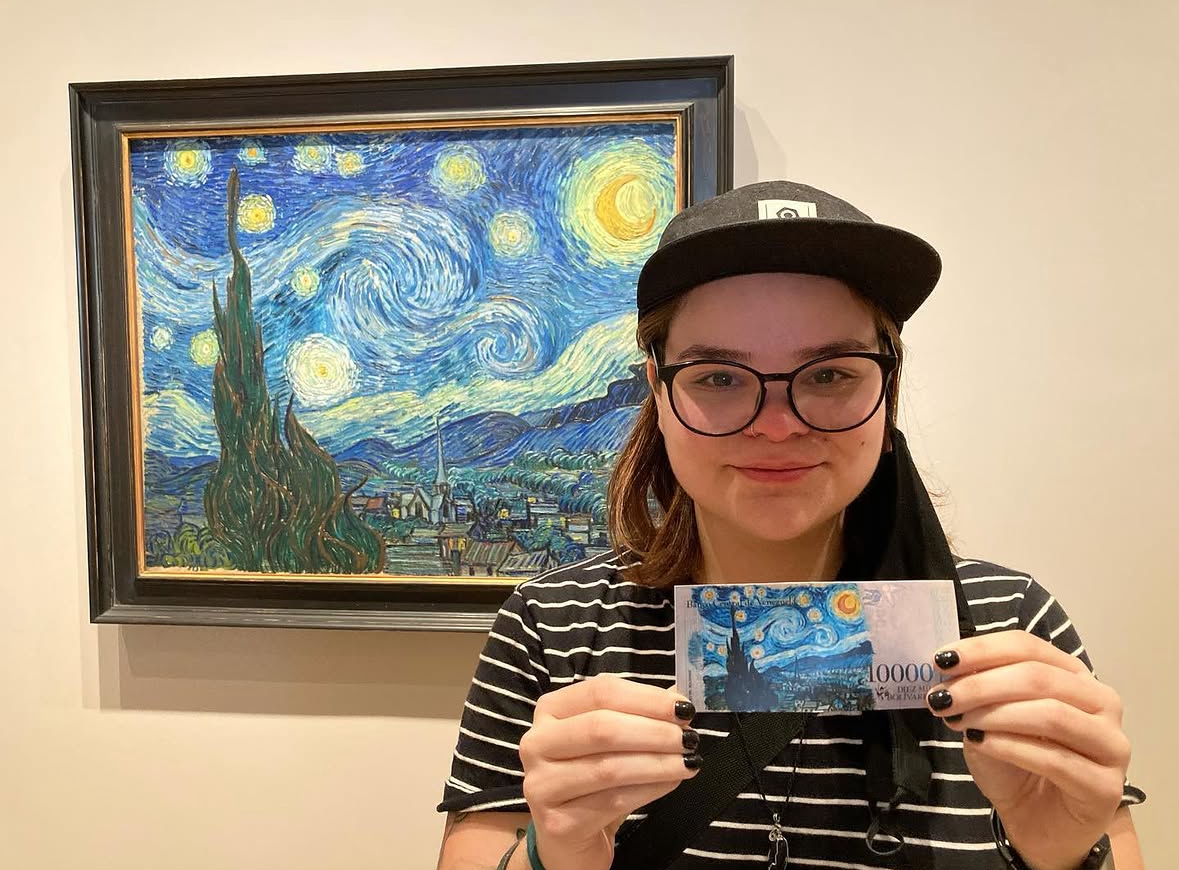 Imagen de la exposición de @rubbycobain en Nueva York durante Venezuelan Art Fair.